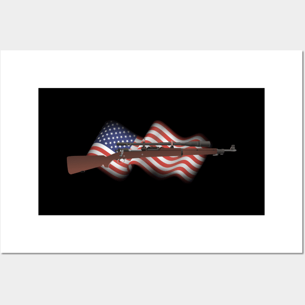 Patriotic M1903 Sniper Rifle Wall Art by NorseTech